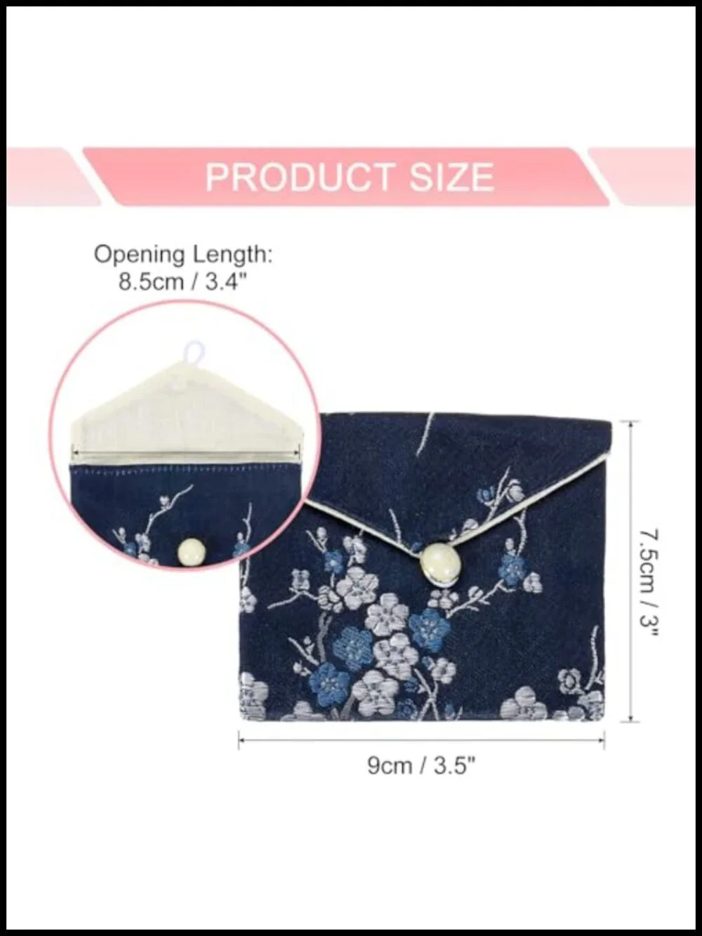 Set of 6 Silk Jewelry Pouches, Satin Flap Button Organizer, Travel Bag